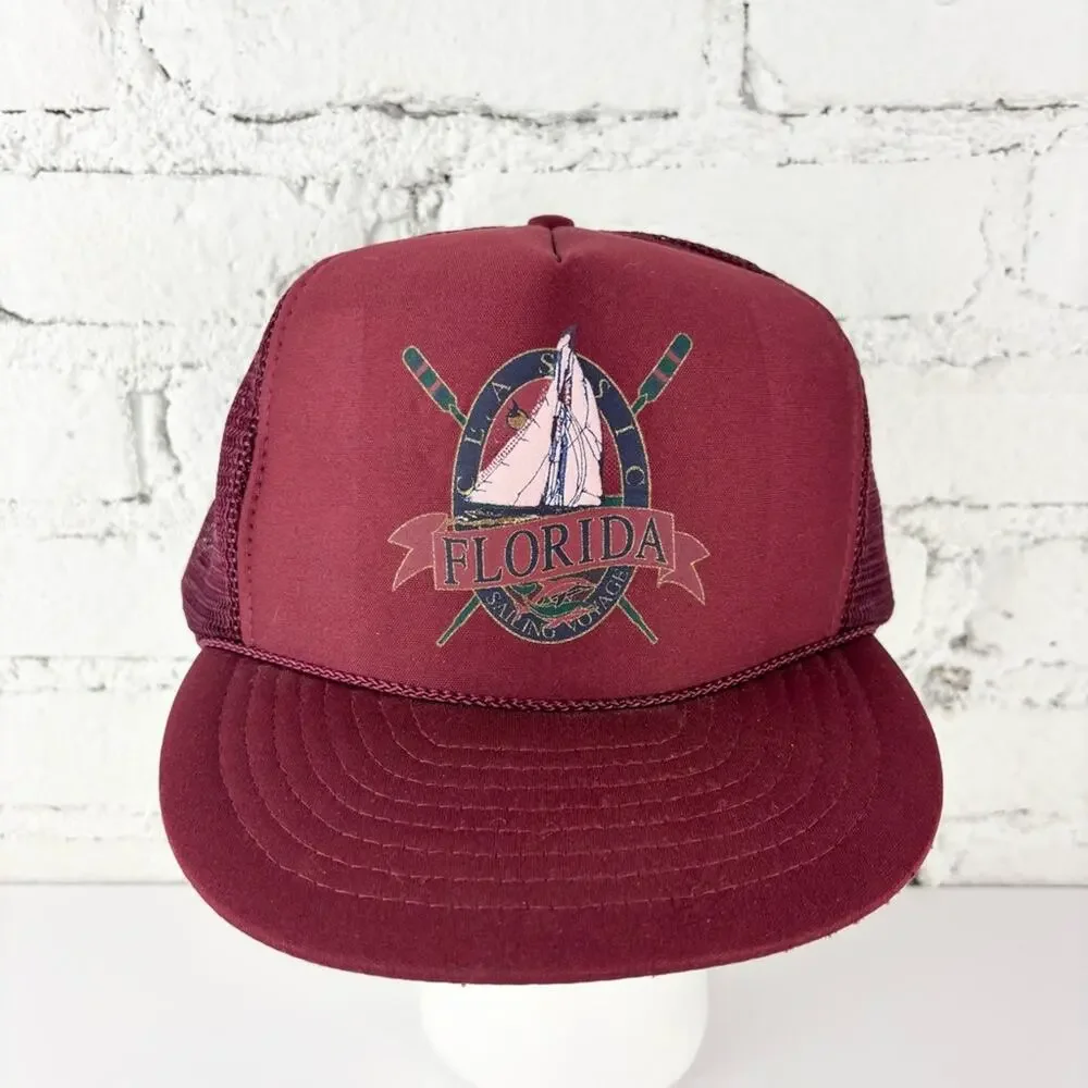 Vintage Florida Graphic Trucker Snapback Hat